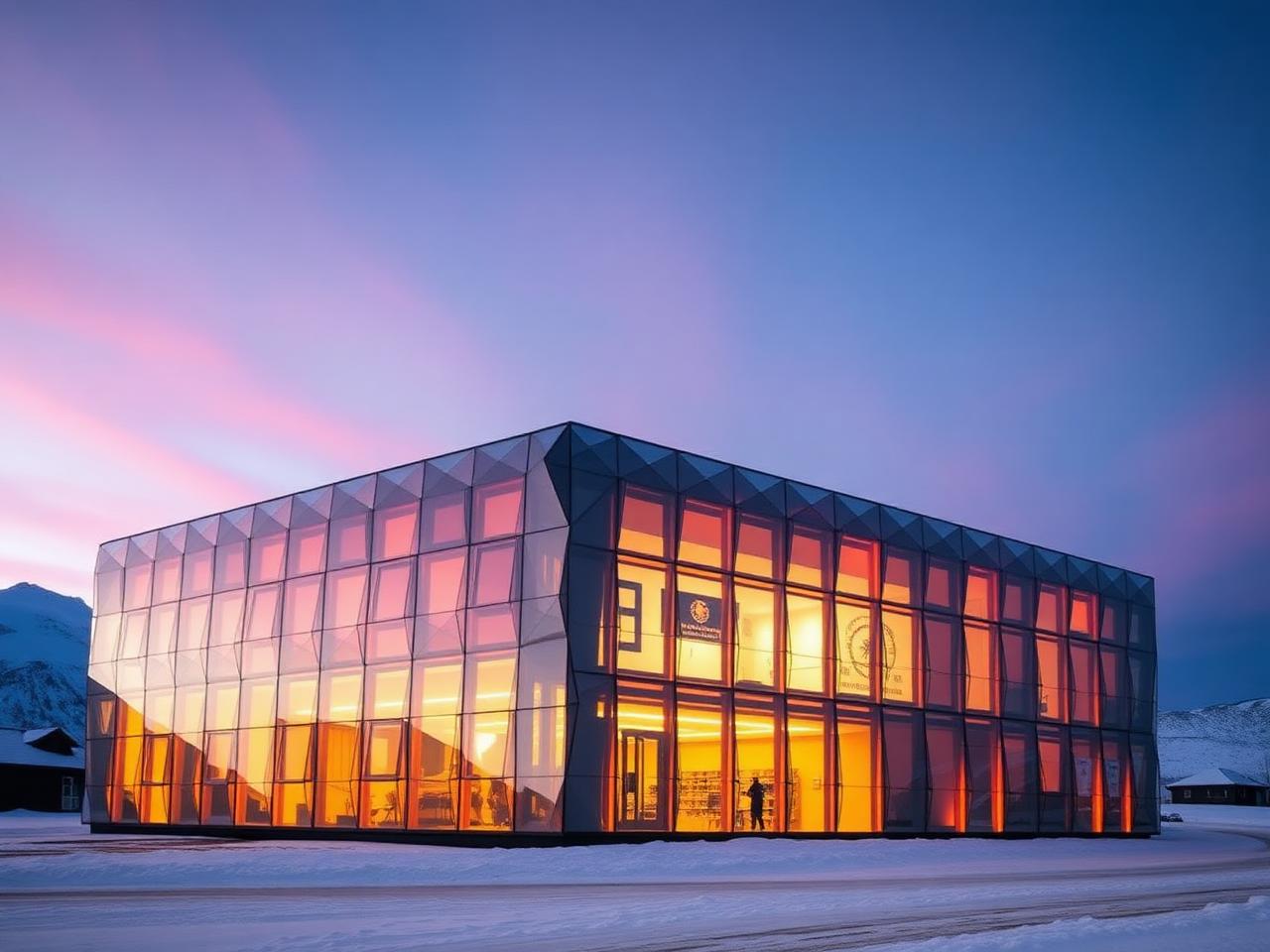 Vidrio y nieve: el faro de Tromsø