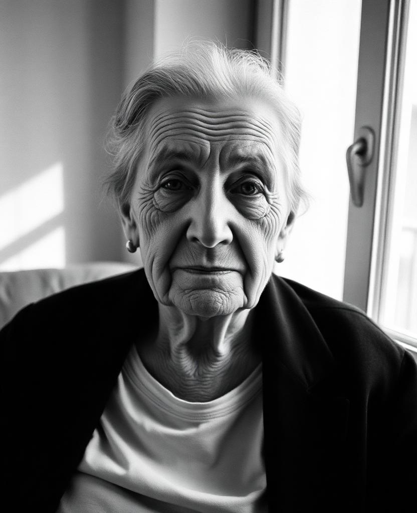 Black and white portrait